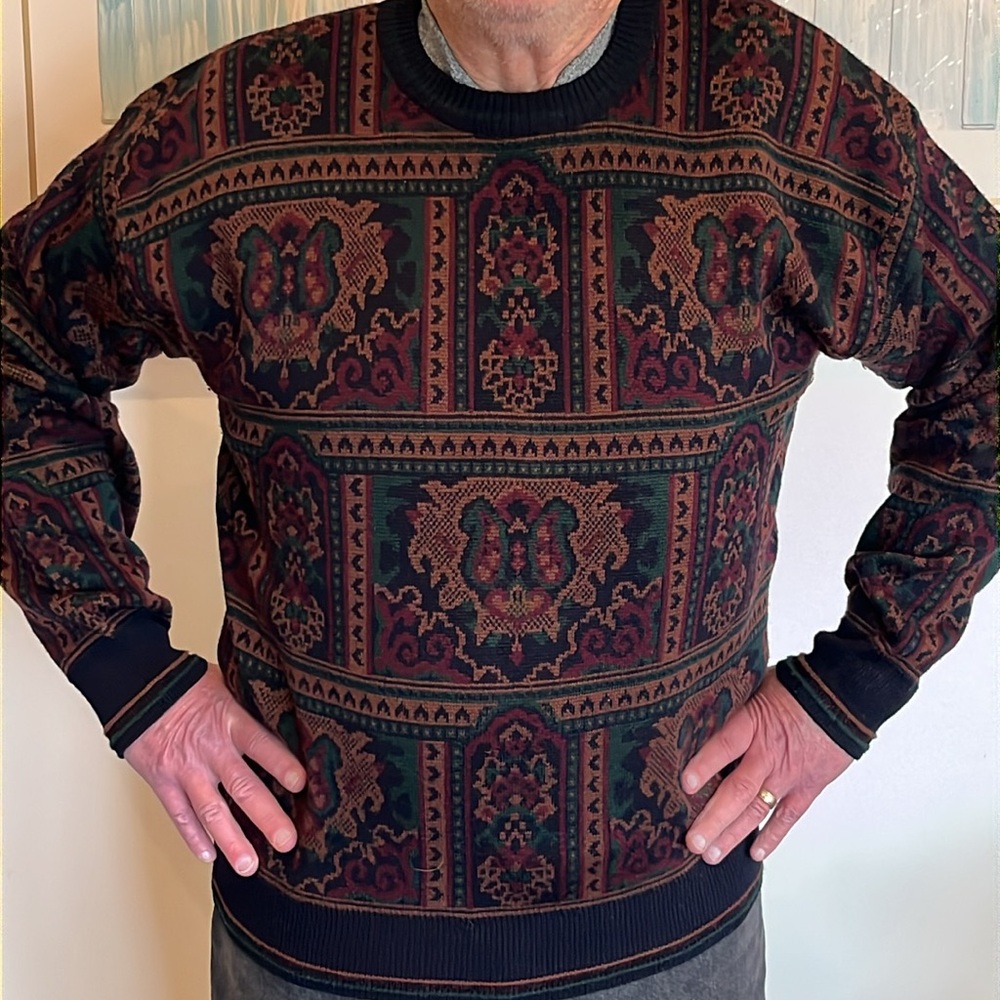 Embassy Row Multicolor Italian Wool Sweater X-Xl - image 5